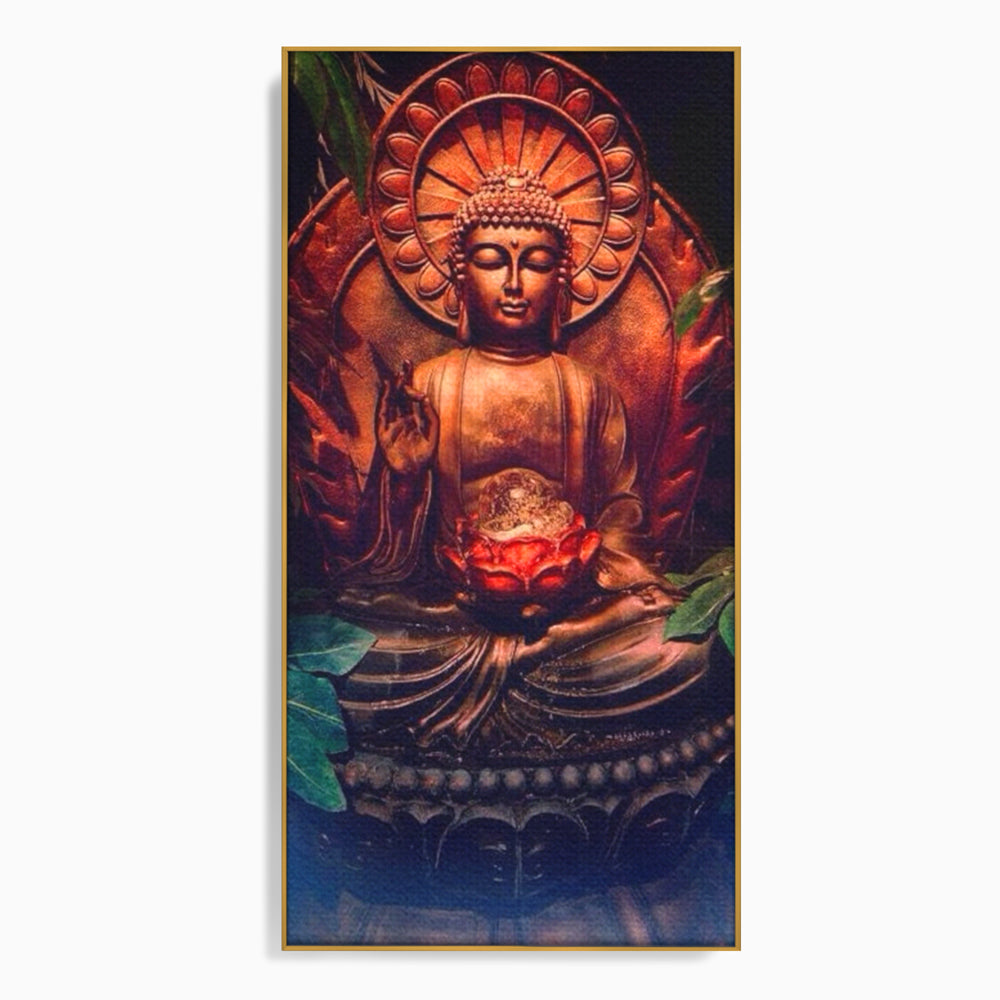 Leinwandbilder Premium LuxCanva® I114, Essenz der Meditation, Buddha, Zen, Erleuchtung, innerer Frieden, Spiritualität, Lotus, Meditation, Harmonie, Ruhe, Aura