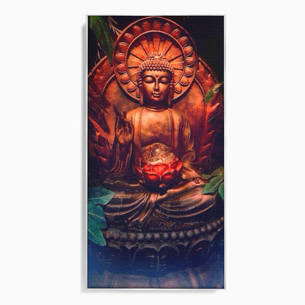 Leinwandbilder Premium LuxCanva® I114, Essenz der Meditation, Buddha, Zen, Erleuchtung, innerer Frieden, Spiritualität, Lotus, Meditation, Harmonie, Ruhe, Aura