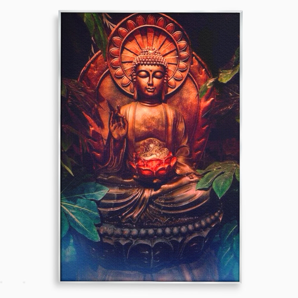 Leinwandbilder Premium LuxCanva® I114, Essenz der Meditation, Buddha, Zen, Erleuchtung, innerer Frieden, Spiritualität, Lotus, Meditation, Harmonie, Ruhe, Aura