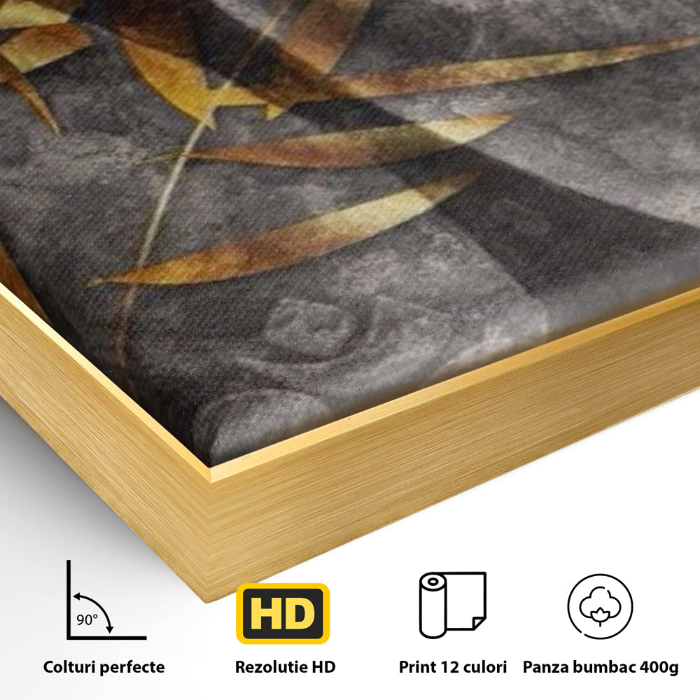 Tablou Canvas Premium LuxCanva® I115, Puterea Meditatiei, Zen, Iluminare, Pace Interioara, Spiritualitate, Liniste, Armonie, Vibratia OM, Frunze, Bambus