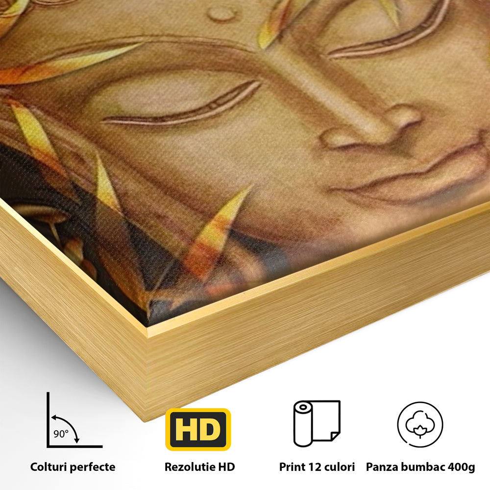 Leinwandbilder Premium LuxCanva® I116, Stille der Natur, Buddha, Zen, Ruhe, Innerer Frieden, Meditation, Spiritualität, Harmonie, Bambus, Blätter, Chip