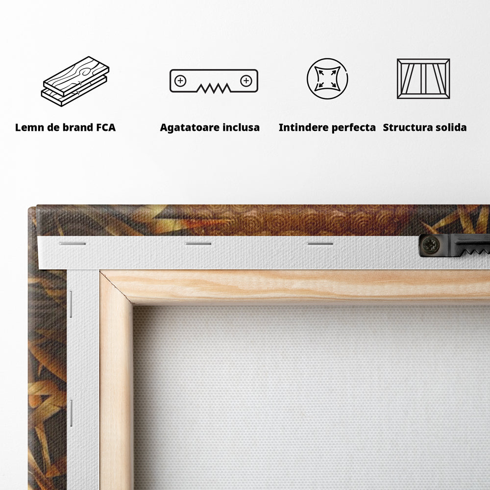 Leinwandbilder Premium LuxCanva® I116, Stille der Natur, Buddha, Zen, Ruhe, Innerer Frieden, Meditation, Spiritualität, Harmonie, Bambus, Blätter, Chip