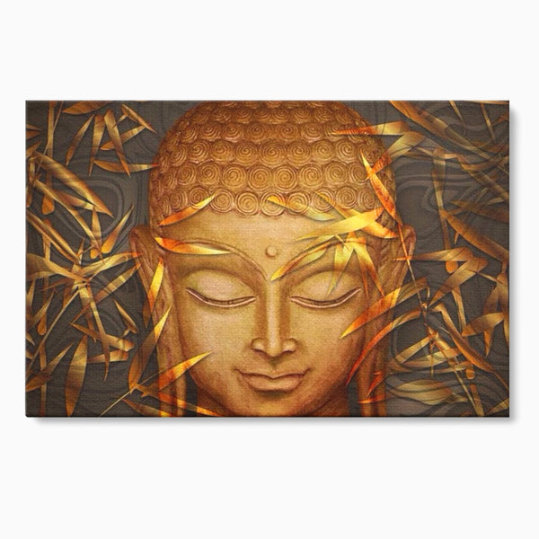 Leinwandbilder Premium LuxCanva® I116, Stille der Natur, Buddha, Zen, Ruhe, Innerer Frieden, Meditation, Spiritualität, Harmonie, Bambus, Blätter, Chip