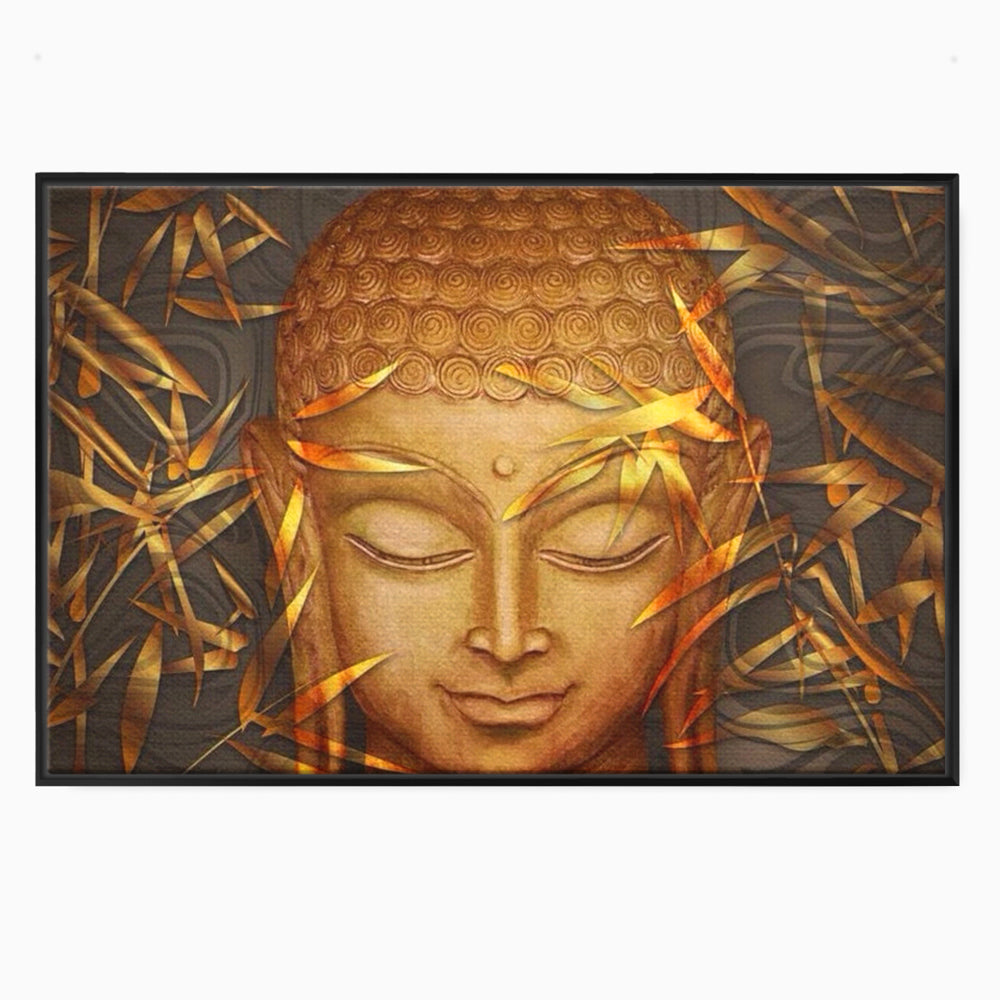 Leinwandbilder Premium LuxCanva® I116, Stille der Natur, Buddha, Zen, Ruhe, Innerer Frieden, Meditation, Spiritualität, Harmonie, Bambus, Blätter, Chip