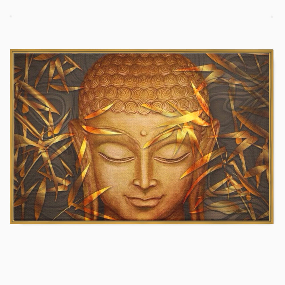 Leinwandbilder Premium LuxCanva® I116, Stille der Natur, Buddha, Zen, Ruhe, Innerer Frieden, Meditation, Spiritualität, Harmonie, Bambus, Blätter, Chip