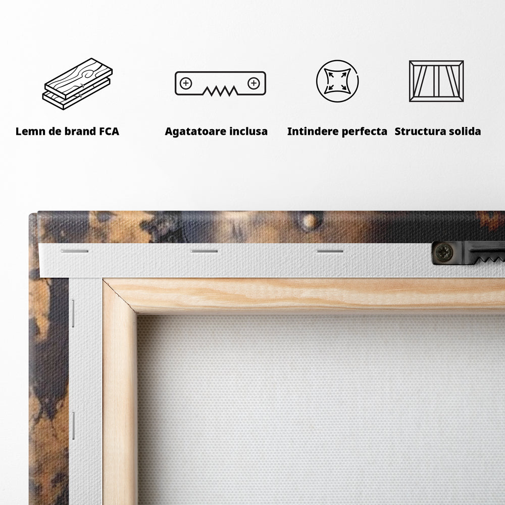 Tablou Canvas Premium LuxCanva® I125, Spiritul Pacii, Buddha, Zen, Meditatie, Spiritualitate, Armonie, Pace Interioara, Echilibru, Lotus, Flori, Urna, Living, Dormitor
