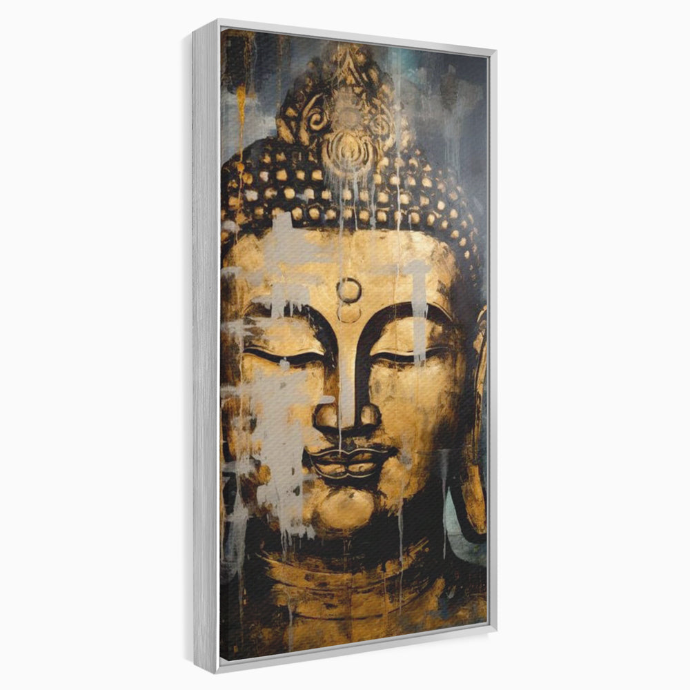 Tablou Canvas Premium LuxCanva® I126, Spirit Etern, Buddha, Zen, Meditatie, Spiritualitate, Armonie, Pace Interioara, Echilibru, Ritual, Urna, Gold, Living, Dormitor