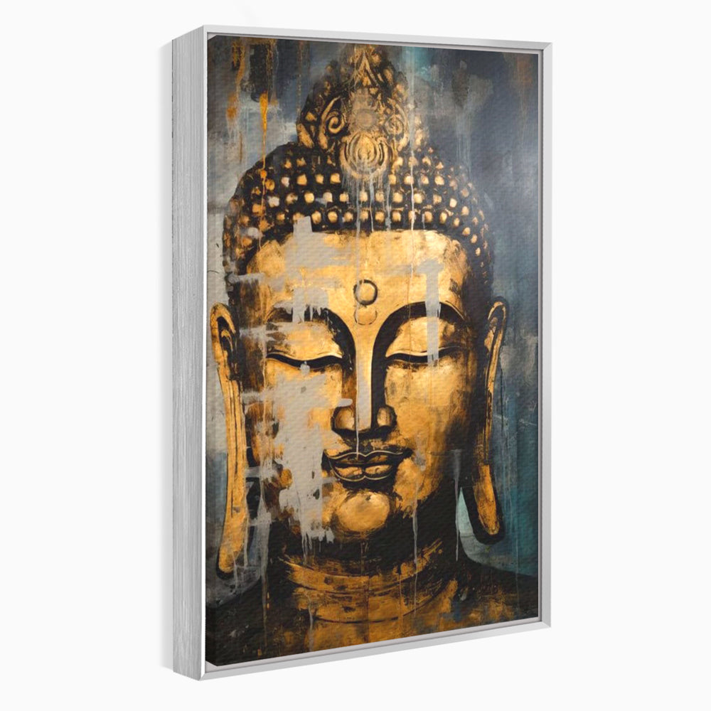 Tablou Canvas Premium LuxCanva® I126, Spirit Etern, Buddha, Zen, Meditatie, Spiritualitate, Armonie, Pace Interioara, Echilibru, Ritual, Urna, Gold, Living, Dormitor