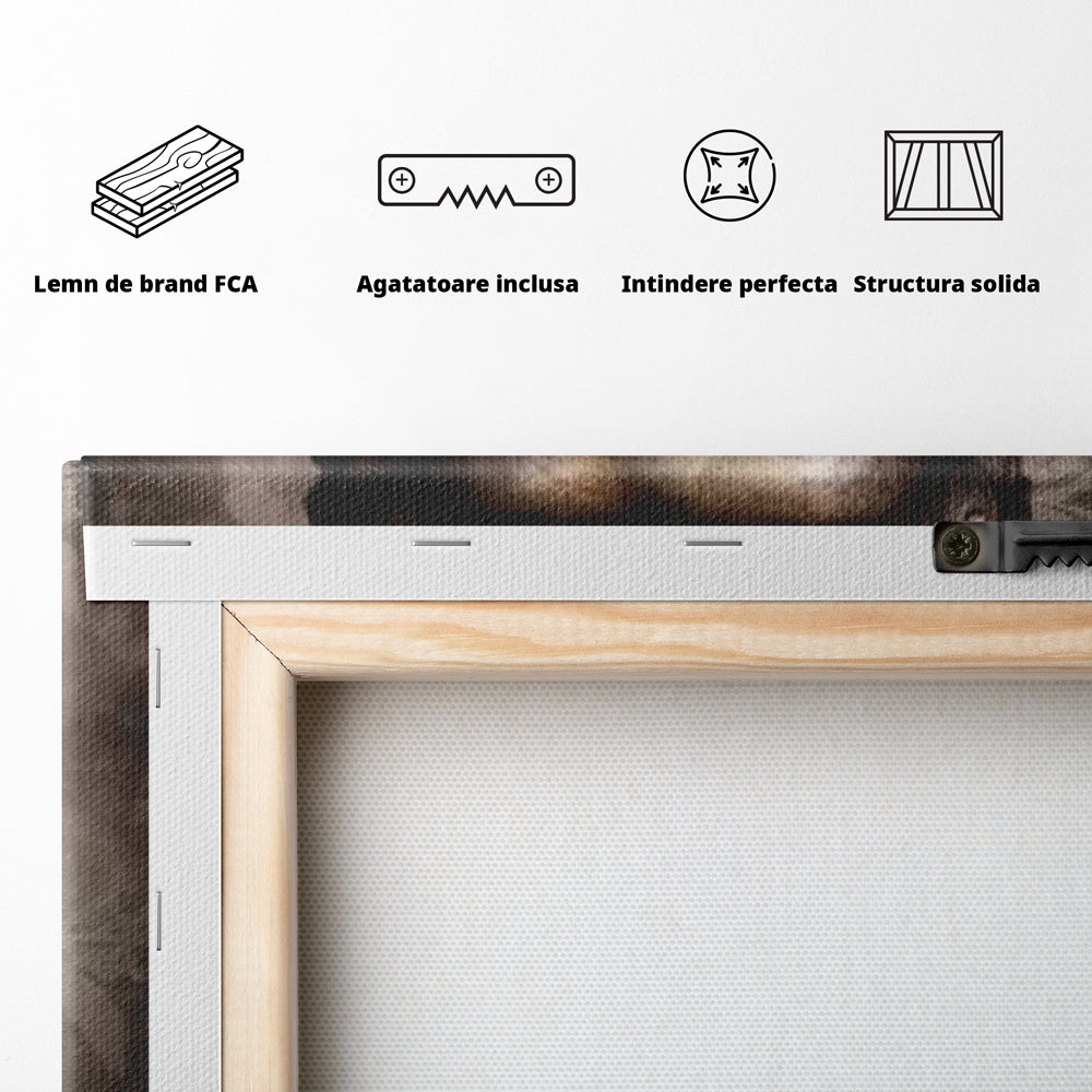 Tablou Canvas Premium LuxCanva® I129, Esenta Pacii, Buddha, Zen, Meditatie, Spiritualitate, Armonie, Pace Interioara, Echilibru, Ritual, Iluminare, Urna, Living, Dormitor