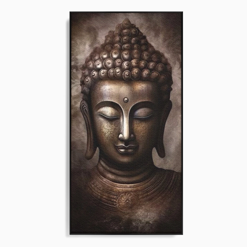 Tablou Canvas Premium LuxCanva® I129, Esenta Pacii, Buddha, Zen, Meditatie, Spiritualitate, Armonie, Pace Interioara, Echilibru, Ritual, Iluminare, Urna, Living, Dormitor