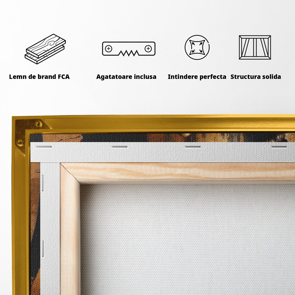 Leinwand Leinwand Wandkunst Premium LuxCanva® I130, Nirwana erreichen, Buddha, Zen, Spiritualität, Meditation, Harmonie, Erleuchtung, Erleuchtung, Gleichgewicht, Gold, Symbolisches Geschenk, Wohnen, Schlafzimmer