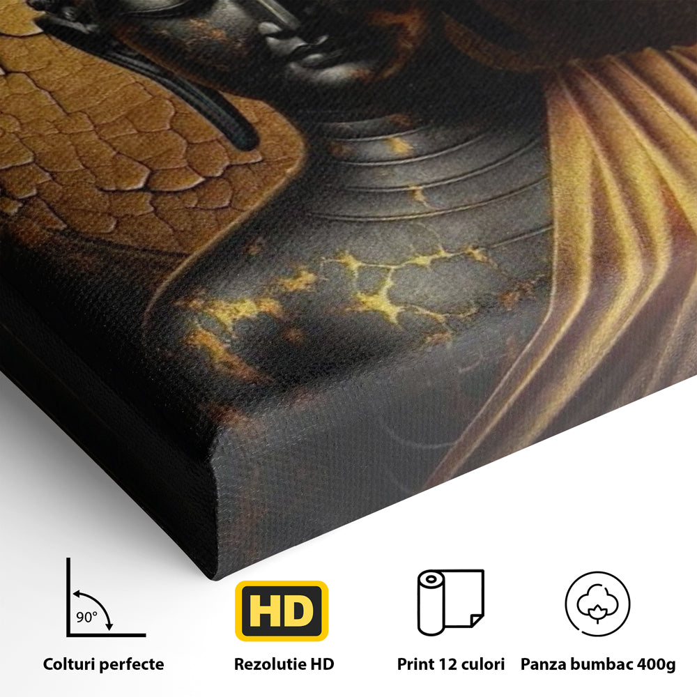 Tablou Canvas Premium LuxCanva® I131, Iluminarea Tacuta, Buddha, Zen, Spiritualitate, Meditatie, Armonie, Iluminare, Echilibru, Gold, Cadou Simbolic, Living, Dormitor