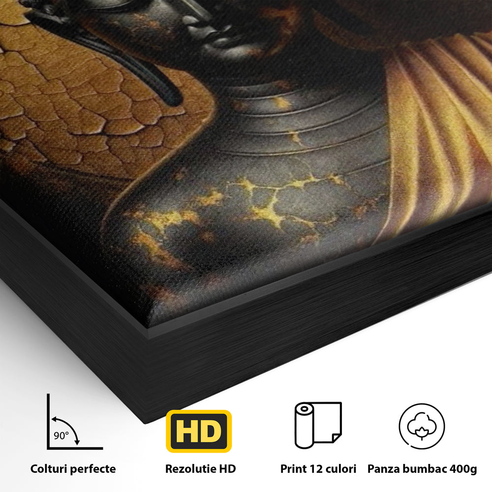 Tablou Canvas Premium LuxCanva® I131, Iluminarea Tacuta, Buddha, Zen, Spiritualitate, Meditatie, Armonie, Iluminare, Echilibru, Gold, Cadou Simbolic, Living, Dormitor