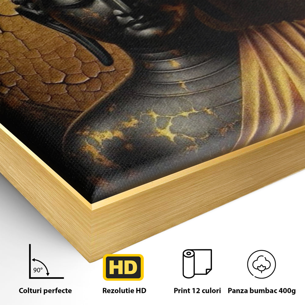 Tablou Canvas Premium LuxCanva® I131, Iluminarea Tacuta, Buddha, Zen, Spiritualitate, Meditatie, Armonie, Iluminare, Echilibru, Gold, Cadou Simbolic, Living, Dormitor
