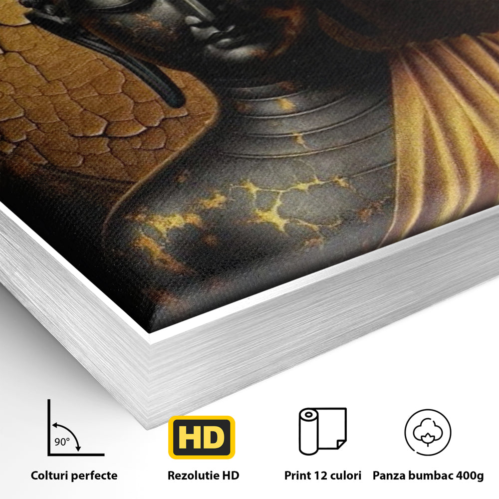 Tablou Canvas Premium LuxCanva® I131, Iluminarea Tacuta, Buddha, Zen, Spiritualitate, Meditatie, Armonie, Iluminare, Echilibru, Gold, Cadou Simbolic, Living, Dormitor