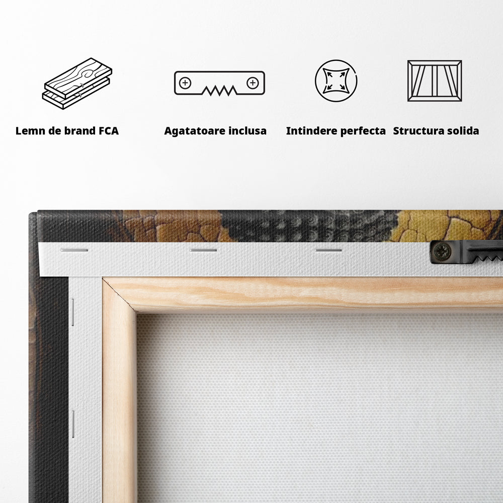 Tablou Canvas Premium LuxCanva® I131, Iluminarea Tacuta, Buddha, Zen, Spiritualitate, Meditatie, Armonie, Iluminare, Echilibru, Gold, Cadou Simbolic, Living, Dormitor