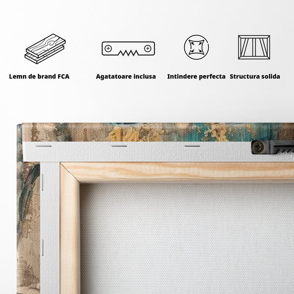 Leinwand Leinwand Wandkunst Premium LuxCanva® I134, Türkis Geist, Buddha, Zen, Meditation, Ruhe, Harmonie, Mystik, Emotion, innerer Frieden, Wiedergeburt, Malerei, Kunst, Wohnen, Schlafzimmer