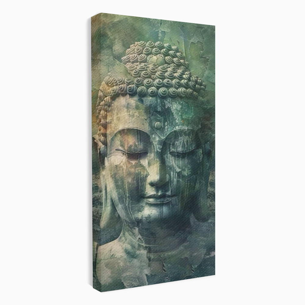 Leinwand Canvas Wandkunst Premium LuxCanva® I136, Meditative Essenz, Buddha, Zen, Meditation, Stille, Spiritualität, Emotion, Natur, Harmonie, Urne, Kunst, Schatten, Wohnen, Schlafzimmer