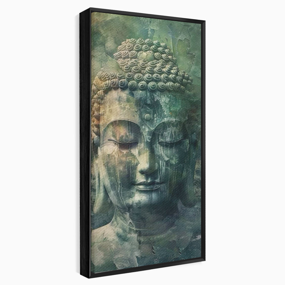 Leinwand Canvas Wandkunst Premium LuxCanva® I136, Meditative Essenz, Buddha, Zen, Meditation, Stille, Spiritualität, Emotion, Natur, Harmonie, Urne, Kunst, Schatten, Wohnen, Schlafzimmer