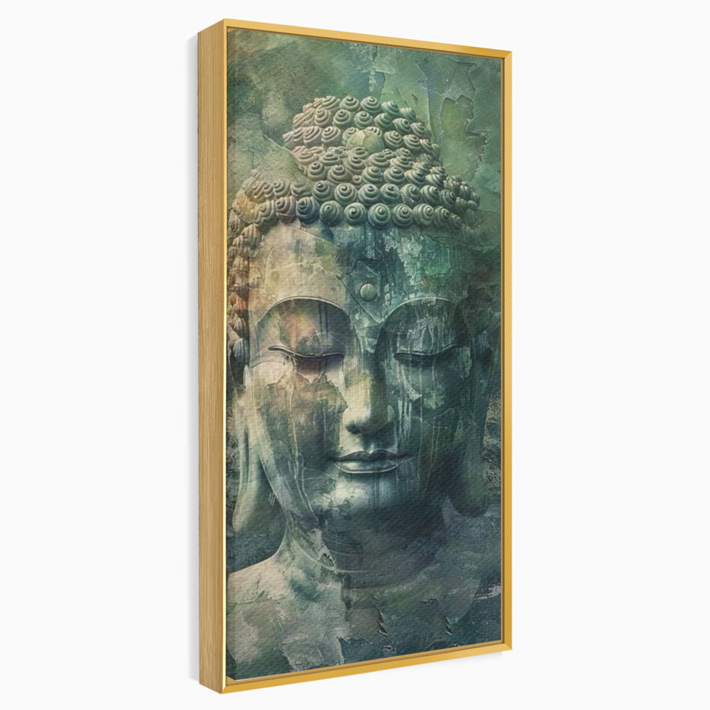 Leinwand Canvas Wandkunst Premium LuxCanva® I136, Meditative Essenz, Buddha, Zen, Meditation, Stille, Spiritualität, Emotion, Natur, Harmonie, Urne, Kunst, Schatten, Wohnen, Schlafzimmer