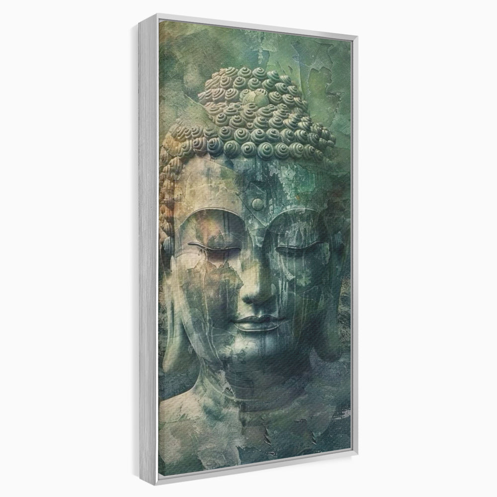 Leinwand Canvas Wandkunst Premium LuxCanva® I136, Meditative Essenz, Buddha, Zen, Meditation, Stille, Spiritualität, Emotion, Natur, Harmonie, Urne, Kunst, Schatten, Wohnen, Schlafzimmer