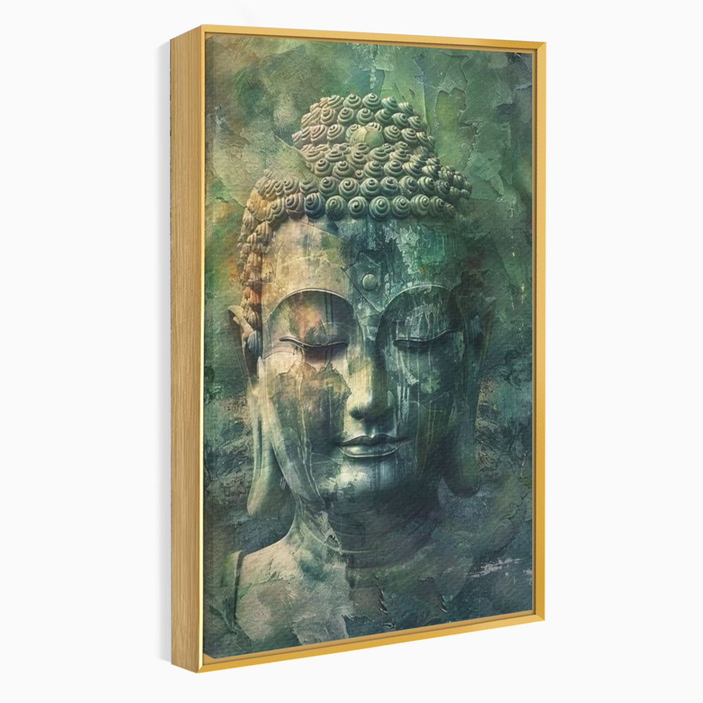 Leinwand Canvas Wandkunst Premium LuxCanva® I136, Meditative Essenz, Buddha, Zen, Meditation, Stille, Spiritualität, Emotion, Natur, Harmonie, Urne, Kunst, Schatten, Wohnen, Schlafzimmer