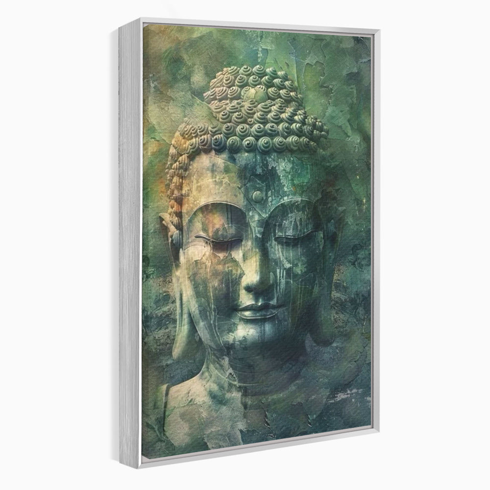 Leinwand Canvas Wandkunst Premium LuxCanva® I136, Meditative Essenz, Buddha, Zen, Meditation, Stille, Spiritualität, Emotion, Natur, Harmonie, Urne, Kunst, Schatten, Wohnen, Schlafzimmer