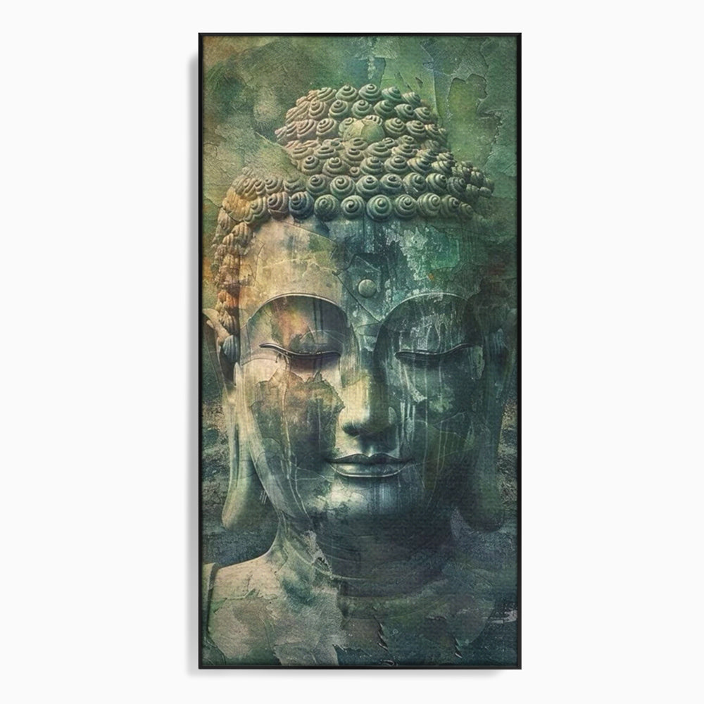 Leinwand Canvas Wandkunst Premium LuxCanva® I136, Meditative Essenz, Buddha, Zen, Meditation, Stille, Spiritualität, Emotion, Natur, Harmonie, Urne, Kunst, Schatten, Wohnen, Schlafzimmer