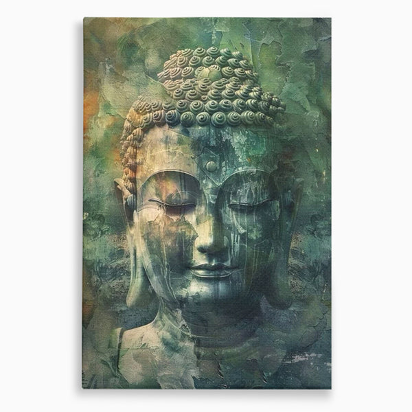 Leinwand Canvas Wandkunst Premium LuxCanva® I136, Meditative Essenz, Buddha, Zen, Meditation, Stille, Spiritualität, Emotion, Natur, Harmonie, Urne, Kunst, Schatten, Wohnen, Schlafzimmer