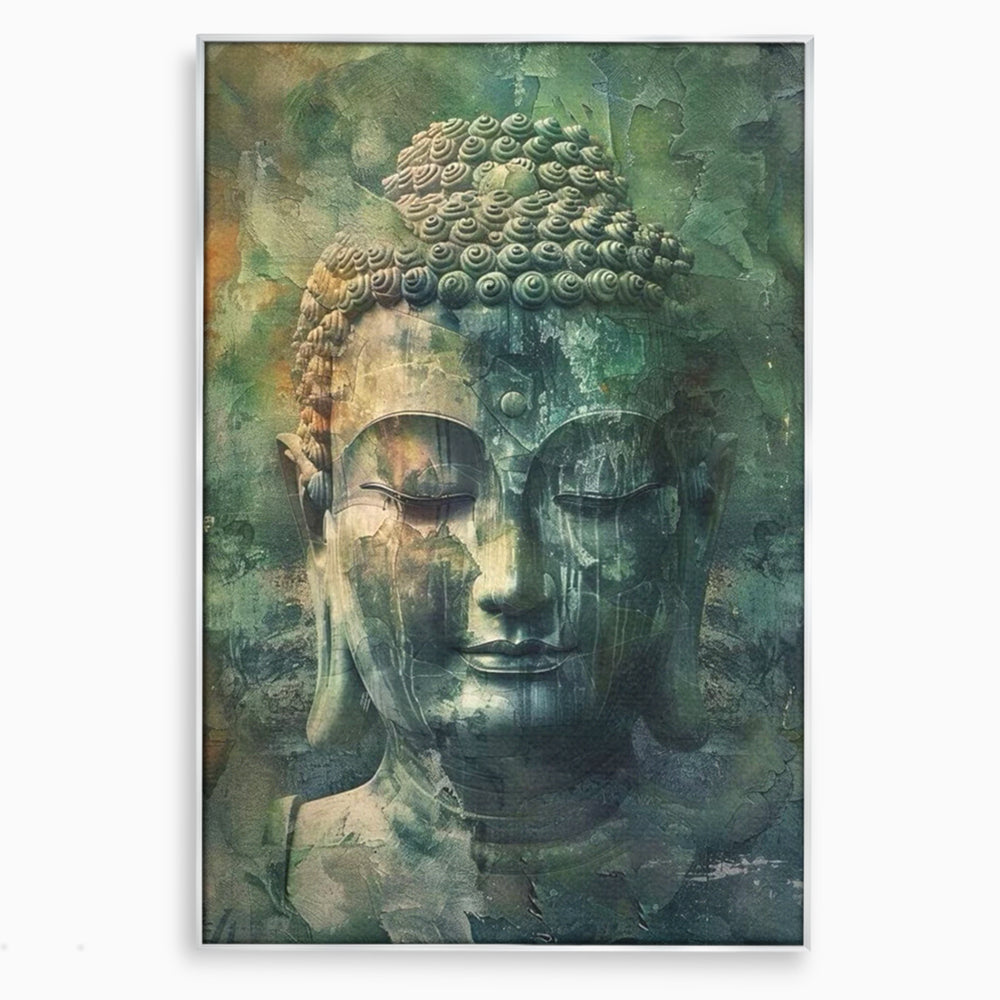 Leinwand Canvas Wandkunst Premium LuxCanva® I136, Meditative Essenz, Buddha, Zen, Meditation, Stille, Spiritualität, Emotion, Natur, Harmonie, Urne, Kunst, Schatten, Wohnen, Schlafzimmer
