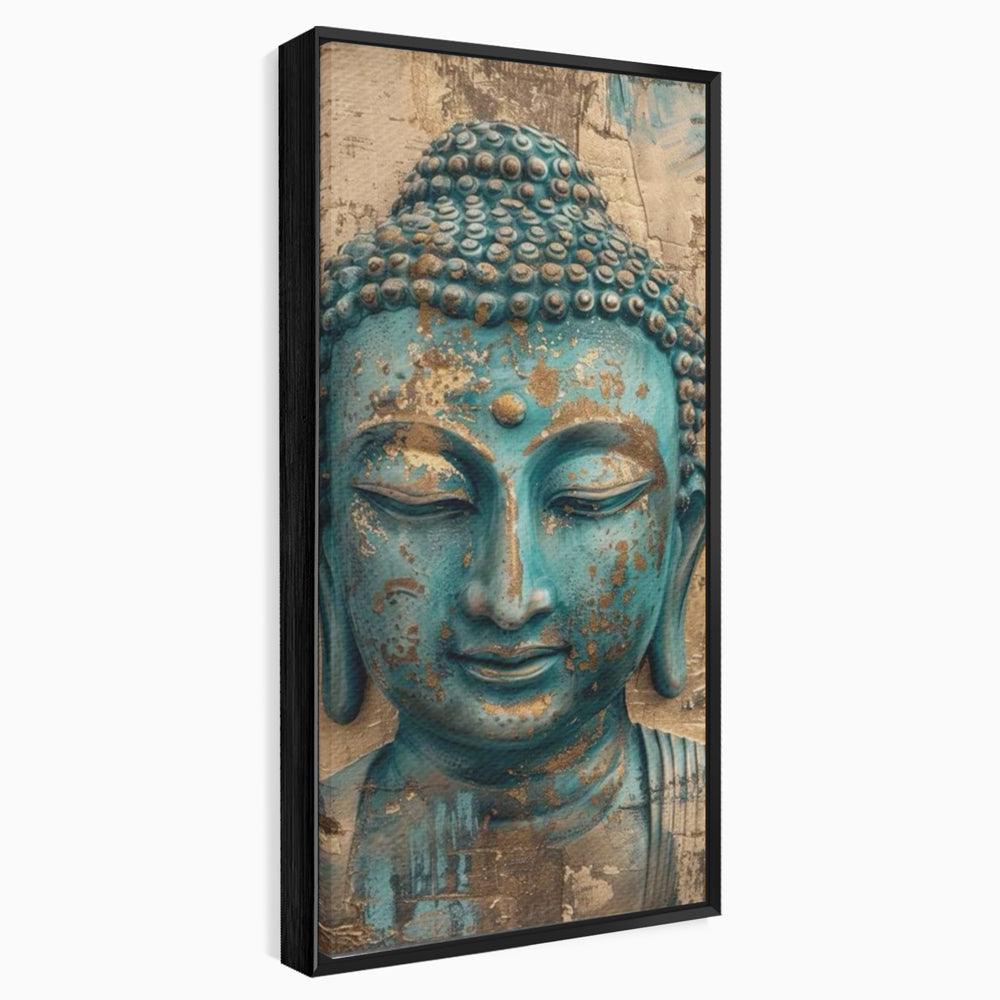 Leinwandbilder Premium LuxCanva® I137, Inneres Gold, Buddha, Zen, Spiritualität, Meditation, Besinnung, Kontemplation, Transformation, Ruhe, Harmonie, Kunst, Splashes, Wohnen, Schlafzimmer