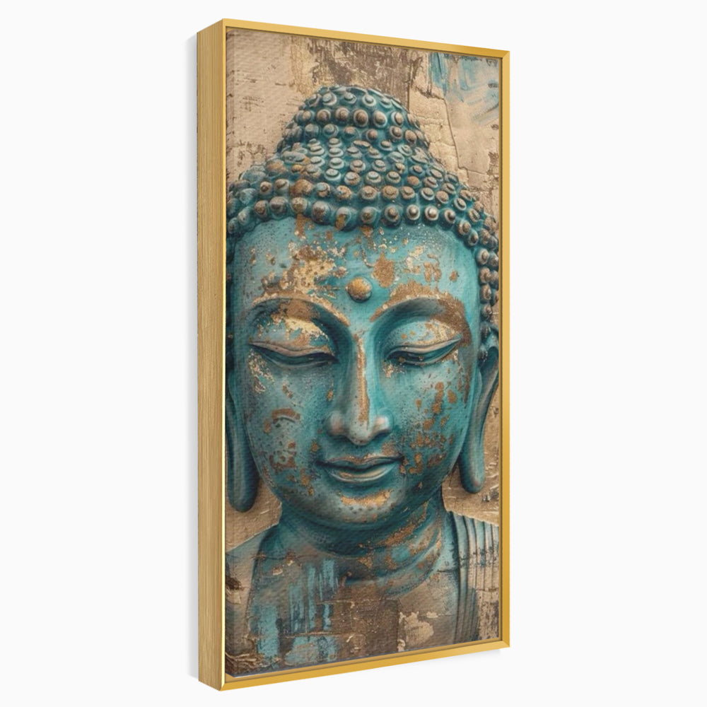 Leinwandbilder Premium LuxCanva® I137, Inneres Gold, Buddha, Zen, Spiritualität, Meditation, Besinnung, Kontemplation, Transformation, Ruhe, Harmonie, Kunst, Splashes, Wohnen, Schlafzimmer