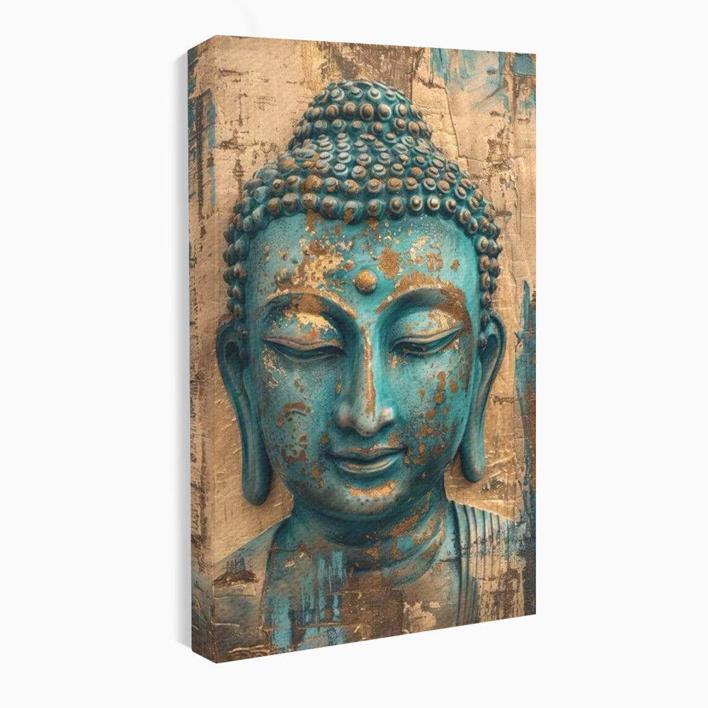 Leinwandbilder Premium LuxCanva® I137, Inneres Gold, Buddha, Zen, Spiritualität, Meditation, Besinnung, Kontemplation, Transformation, Ruhe, Harmonie, Kunst, Splashes, Wohnen, Schlafzimmer