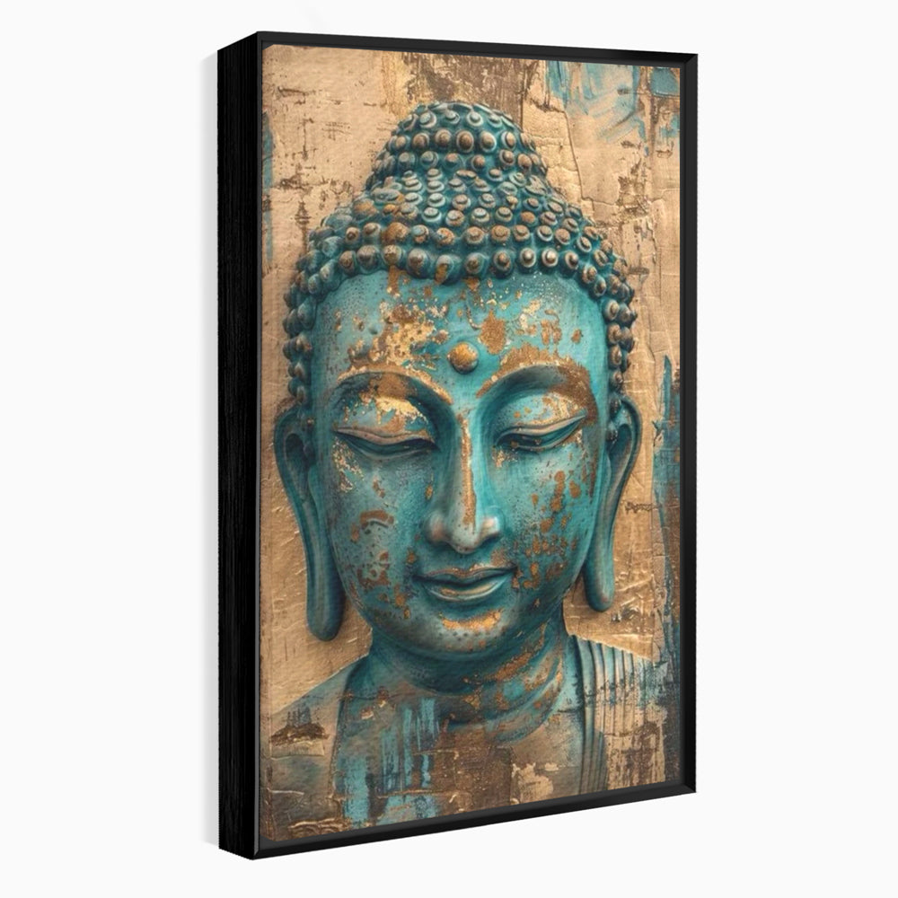 Leinwandbilder Premium LuxCanva® I137, Inneres Gold, Buddha, Zen, Spiritualität, Meditation, Besinnung, Kontemplation, Transformation, Ruhe, Harmonie, Kunst, Splashes, Wohnen, Schlafzimmer