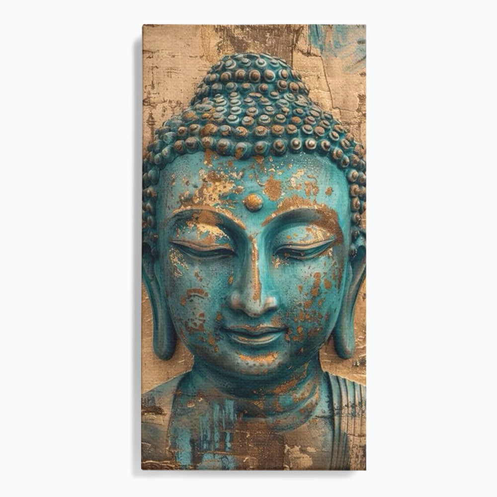 Leinwandbilder Premium LuxCanva® I137, Inneres Gold, Buddha, Zen, Spiritualität, Meditation, Besinnung, Kontemplation, Transformation, Ruhe, Harmonie, Kunst, Splashes, Wohnen, Schlafzimmer