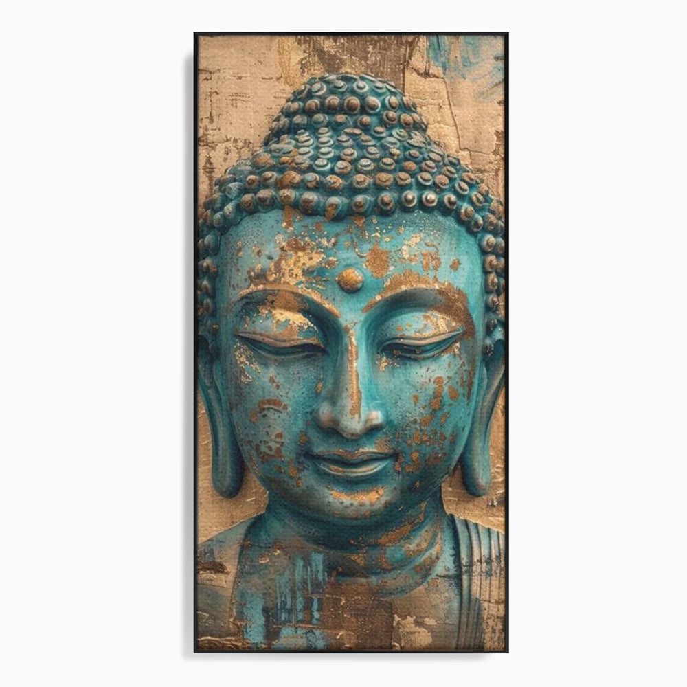 Leinwandbilder Premium LuxCanva® I137, Inneres Gold, Buddha, Zen, Spiritualität, Meditation, Besinnung, Kontemplation, Transformation, Ruhe, Harmonie, Kunst, Splashes, Wohnen, Schlafzimmer