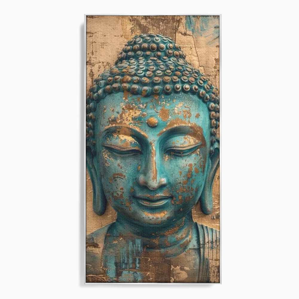 Leinwandbilder Premium LuxCanva® I137, Inneres Gold, Buddha, Zen, Spiritualität, Meditation, Besinnung, Kontemplation, Transformation, Ruhe, Harmonie, Kunst, Splashes, Wohnen, Schlafzimmer