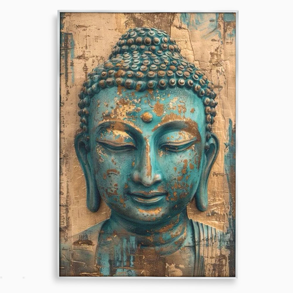 Leinwandbilder Premium LuxCanva® I137, Inneres Gold, Buddha, Zen, Spiritualität, Meditation, Besinnung, Kontemplation, Transformation, Ruhe, Harmonie, Kunst, Splashes, Wohnen, Schlafzimmer