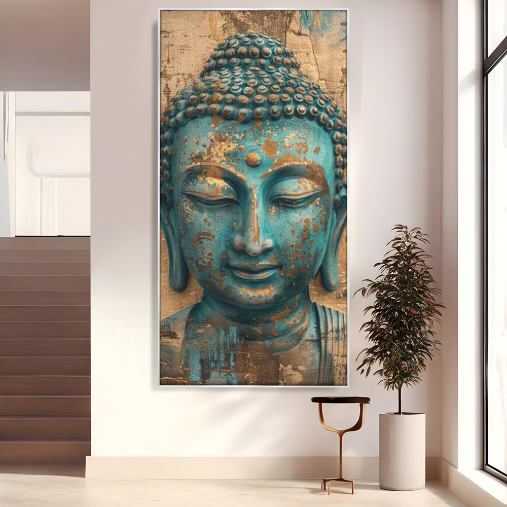 Leinwandbilder Premium LuxCanva® I137, Inneres Gold, Buddha, Zen, Spiritualität, Meditation, Besinnung, Kontemplation, Transformation, Ruhe, Harmonie, Kunst, Splashes, Wohnen, Schlafzimmer
