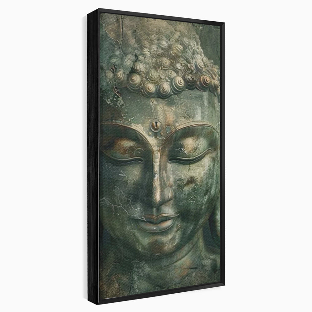 Leinwandbilder Premium LuxCanva® I138, Dunkle Stille, Buddha, Zen, Meditation, Meditation, Stille, Spiritualität, Emotion, Natur, Harmonie, Urne, Kunst, Schatten, Wohnen, Schlafzimmer