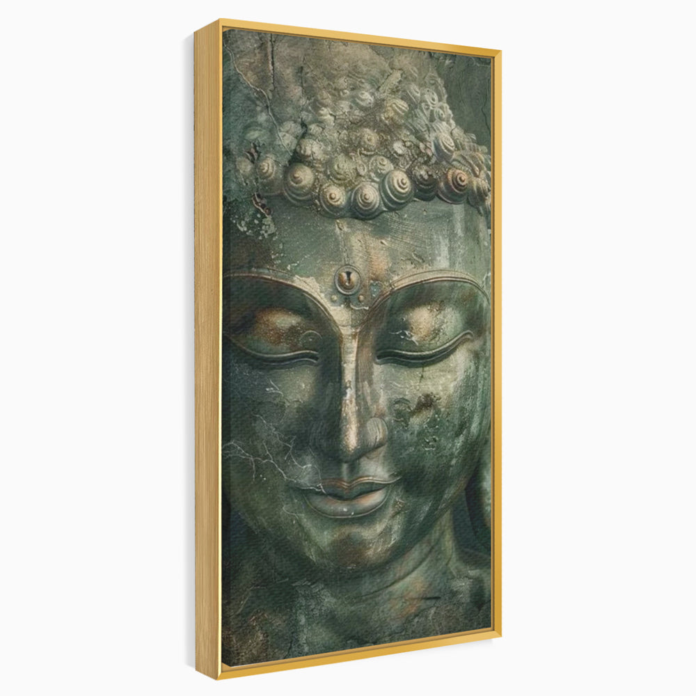 Leinwandbilder Premium LuxCanva® I138, Dunkle Stille, Buddha, Zen, Meditation, Meditation, Stille, Spiritualität, Emotion, Natur, Harmonie, Urne, Kunst, Schatten, Wohnen, Schlafzimmer
