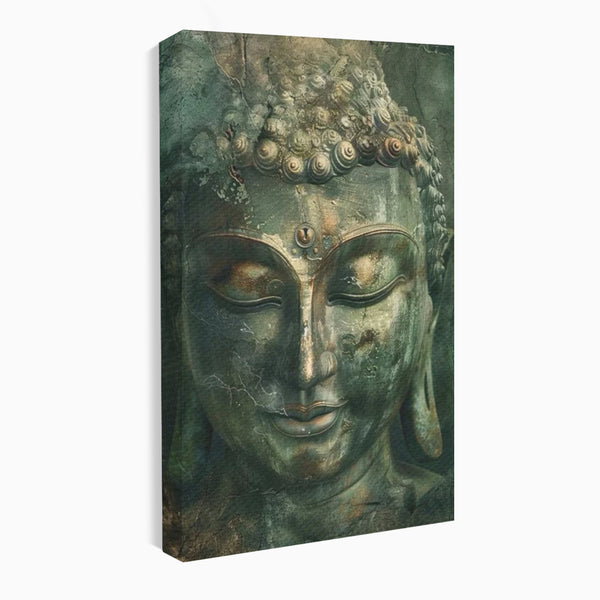 Leinwandbilder Premium LuxCanva® I138, Dunkle Stille, Buddha, Zen, Meditation, Meditation, Stille, Spiritualität, Emotion, Natur, Harmonie, Urne, Kunst, Schatten, Wohnen, Schlafzimmer