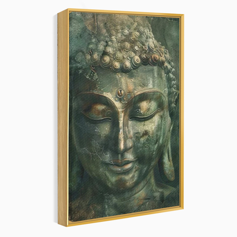 Leinwandbilder Premium LuxCanva® I138, Dunkle Stille, Buddha, Zen, Meditation, Meditation, Stille, Spiritualität, Emotion, Natur, Harmonie, Urne, Kunst, Schatten, Wohnen, Schlafzimmer