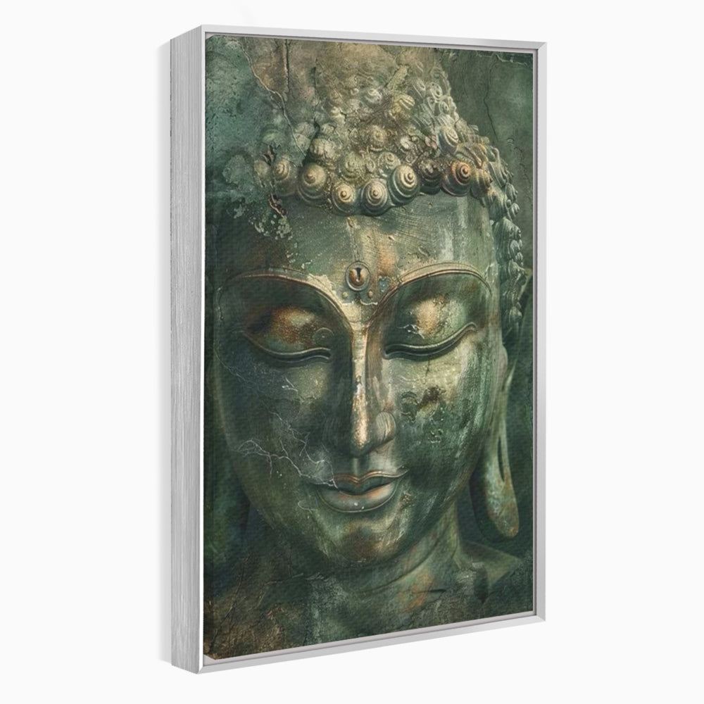 Leinwandbilder Premium LuxCanva® I138, Dunkle Stille, Buddha, Zen, Meditation, Meditation, Stille, Spiritualität, Emotion, Natur, Harmonie, Urne, Kunst, Schatten, Wohnen, Schlafzimmer