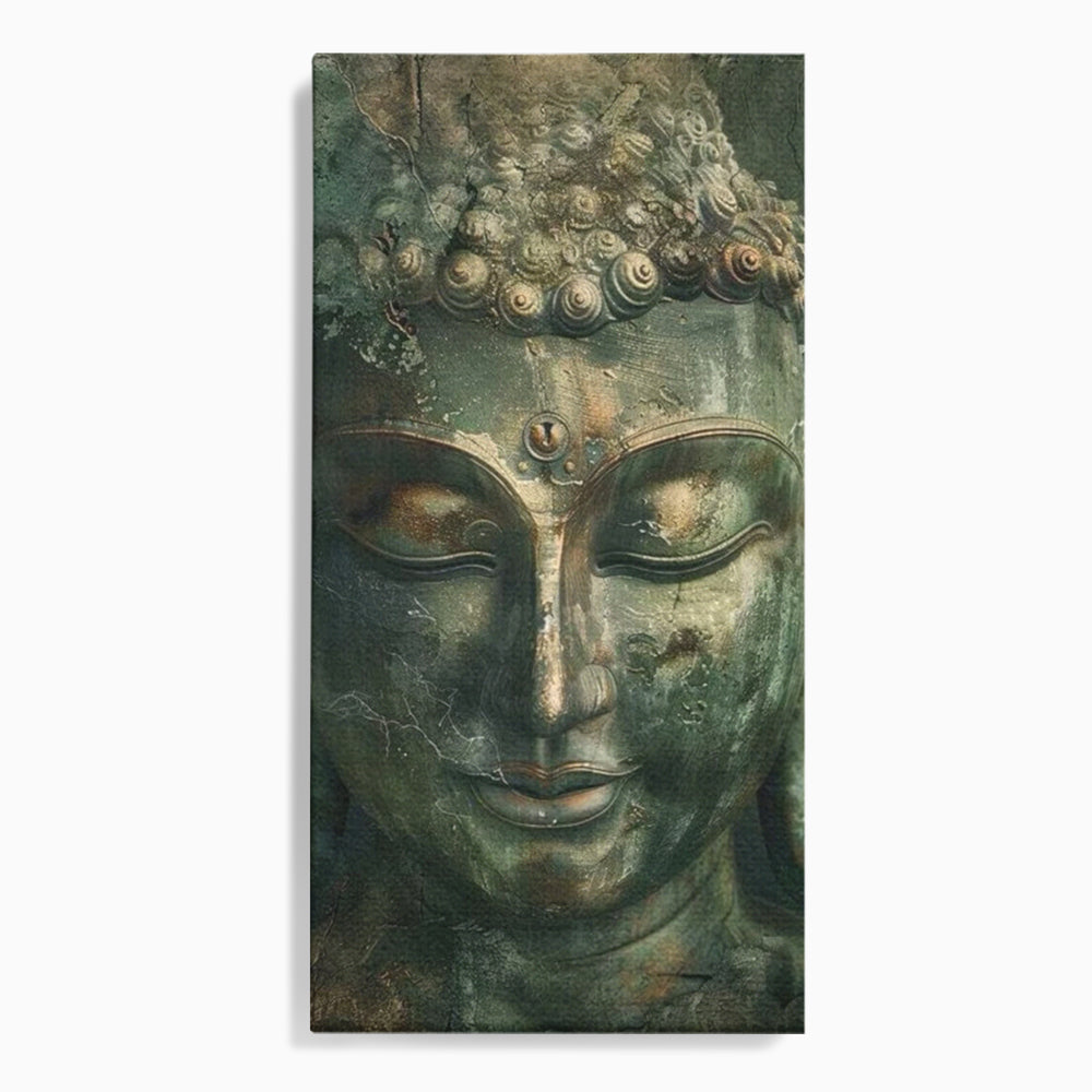 Leinwandbilder Premium LuxCanva® I138, Dunkle Stille, Buddha, Zen, Meditation, Meditation, Stille, Spiritualität, Emotion, Natur, Harmonie, Urne, Kunst, Schatten, Wohnen, Schlafzimmer