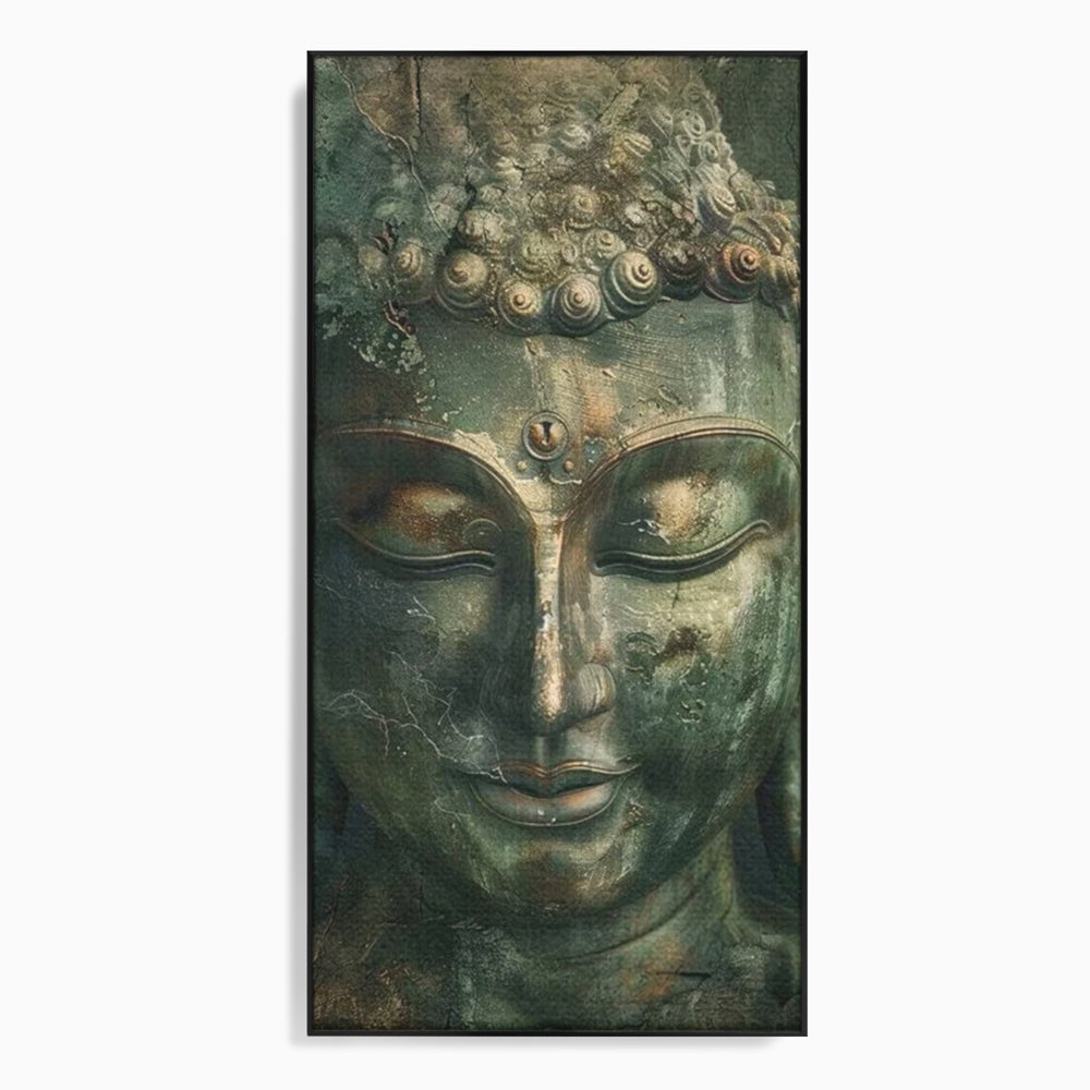 Leinwandbilder Premium LuxCanva® I138, Dunkle Stille, Buddha, Zen, Meditation, Meditation, Stille, Spiritualität, Emotion, Natur, Harmonie, Urne, Kunst, Schatten, Wohnen, Schlafzimmer