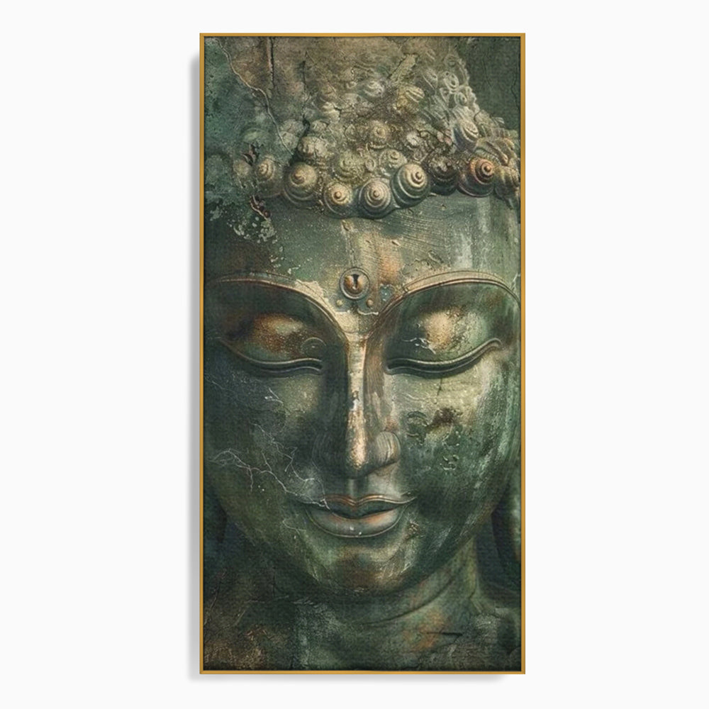 Leinwandbilder Premium LuxCanva® I138, Dunkle Stille, Buddha, Zen, Meditation, Meditation, Stille, Spiritualität, Emotion, Natur, Harmonie, Urne, Kunst, Schatten, Wohnen, Schlafzimmer