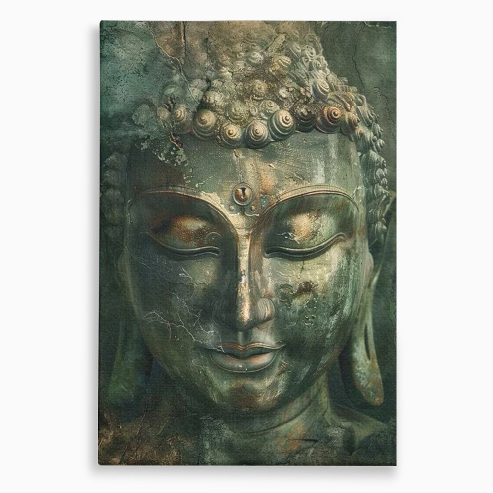 Leinwandbilder Premium LuxCanva® I138, Dunkle Stille, Buddha, Zen, Meditation, Meditation, Stille, Spiritualität, Emotion, Natur, Harmonie, Urne, Kunst, Schatten, Wohnen, Schlafzimmer