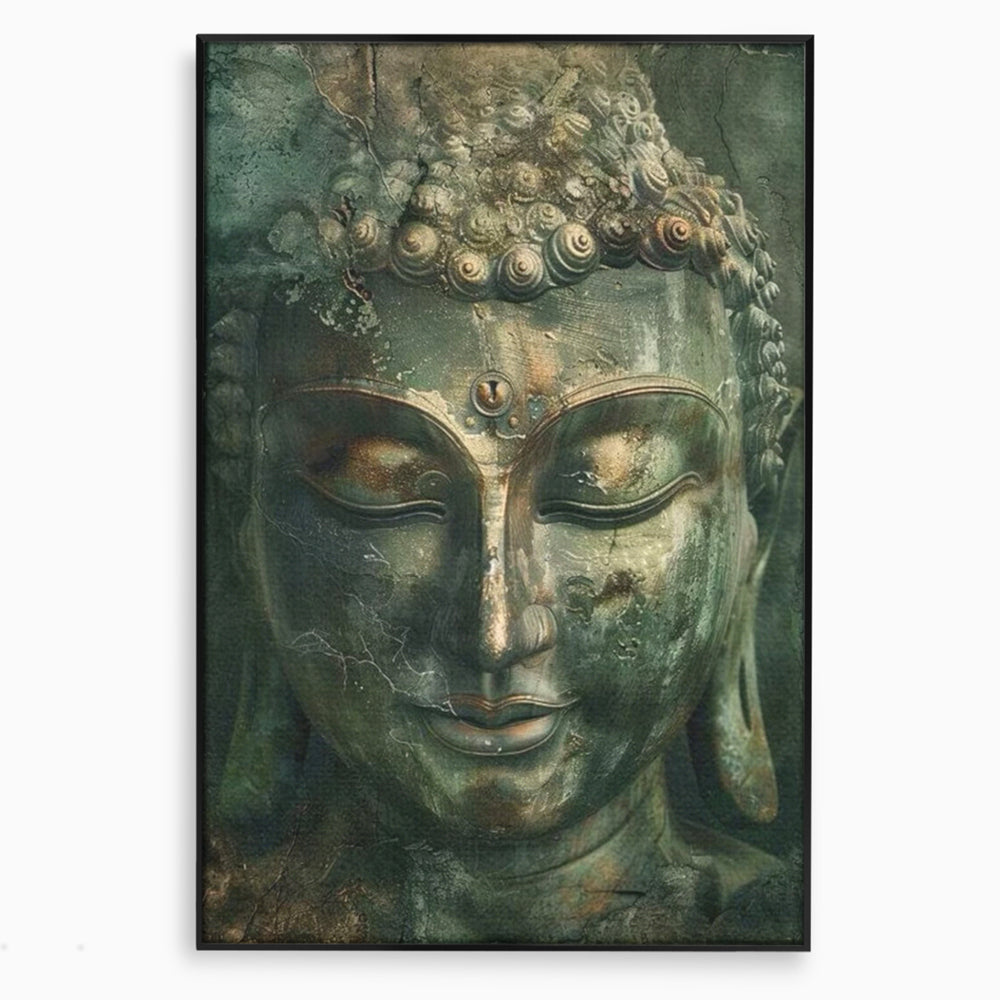 Leinwandbilder Premium LuxCanva® I138, Dunkle Stille, Buddha, Zen, Meditation, Meditation, Stille, Spiritualität, Emotion, Natur, Harmonie, Urne, Kunst, Schatten, Wohnen, Schlafzimmer