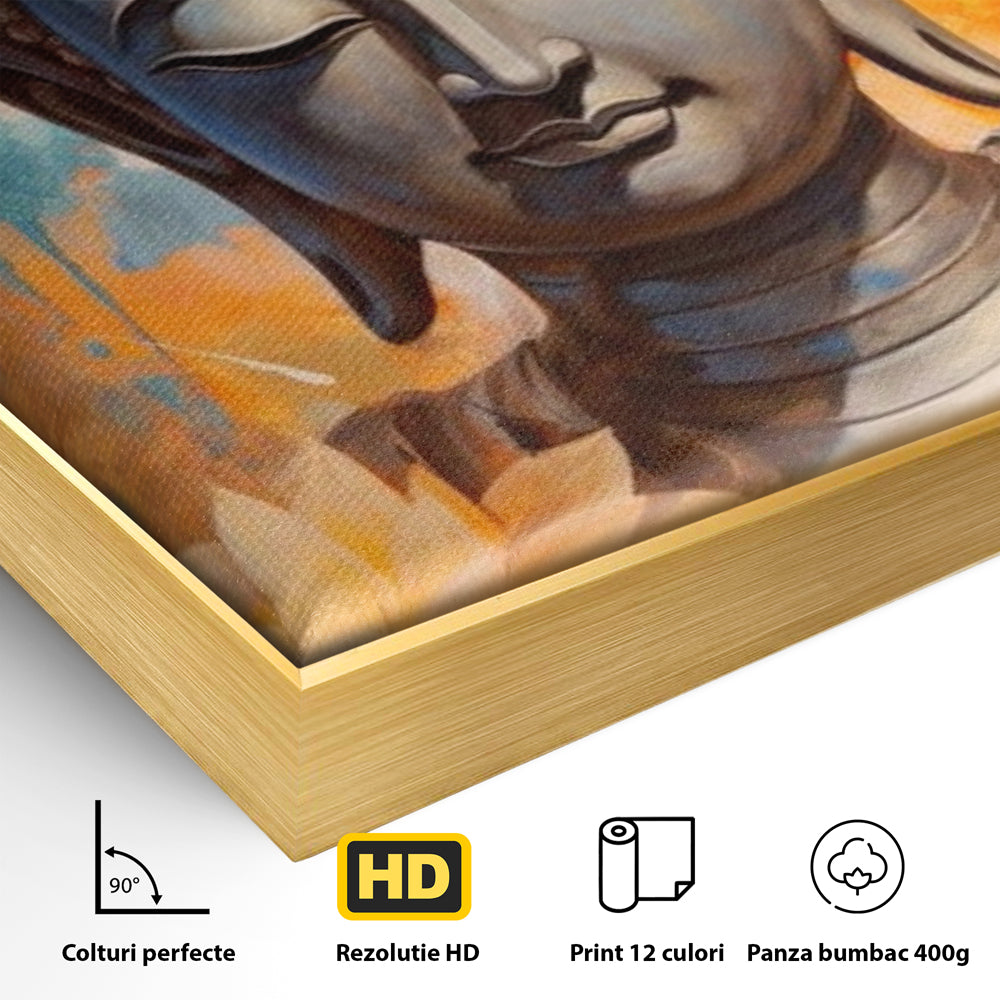 Leinwandbilder Premium LuxCanva® I139, Blumen des Lichts, Buddha, Zen, Spiritualität, Meditation, Balance, Harmonie, Erleuchtung, Blumen, Lotus, lebendige Farben, Wohnen, Schlafzimmer